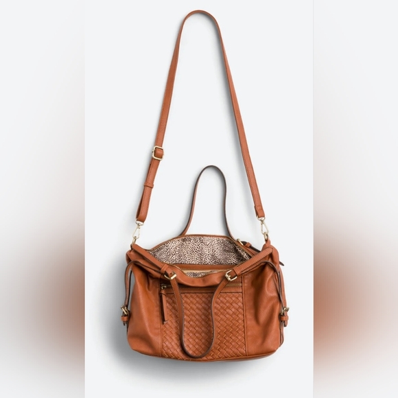 Malibu Skye Satchel with crossbody strap in caramel - Picture 5 of 13